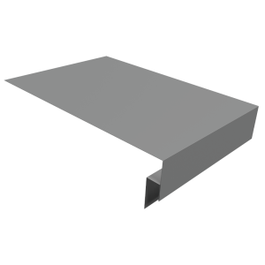 Планка околооконная сложная Кликфальц Pro 0,5 Satin с пленкой RAL 9006 бело-алюминиевый (3м)
