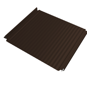 Кликфальц Double Pro Gofr Grand Line 0,5 PurPro Matt 275 с пленкой на замках RAL 8017 шоколад