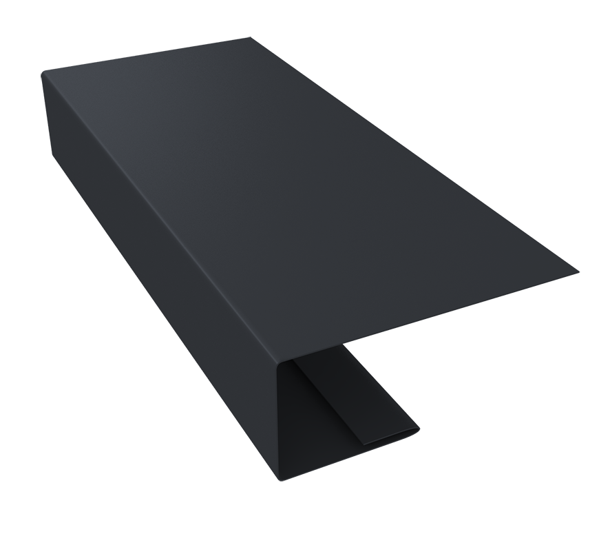 J-Профиль 18мм 0,5 Atlas X с пленкой RAL 7024 мокрый асфальт (2м)