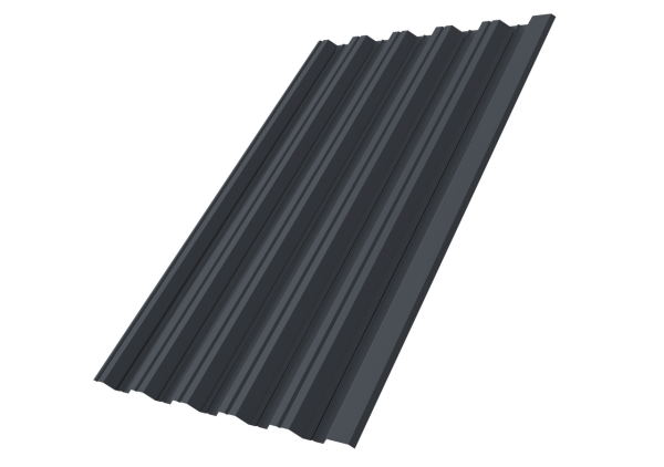 Профнастил НС35R 0,45 Drap TwinColor RAL 7024 мокрый асфальт