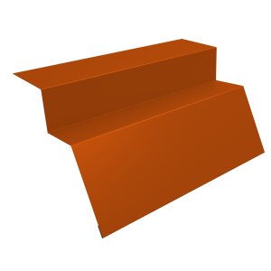 Планка карнизная для металлочерепицы квинта Uno 0,45 PE с пленкой RAL 2004 оранжевый (2м)