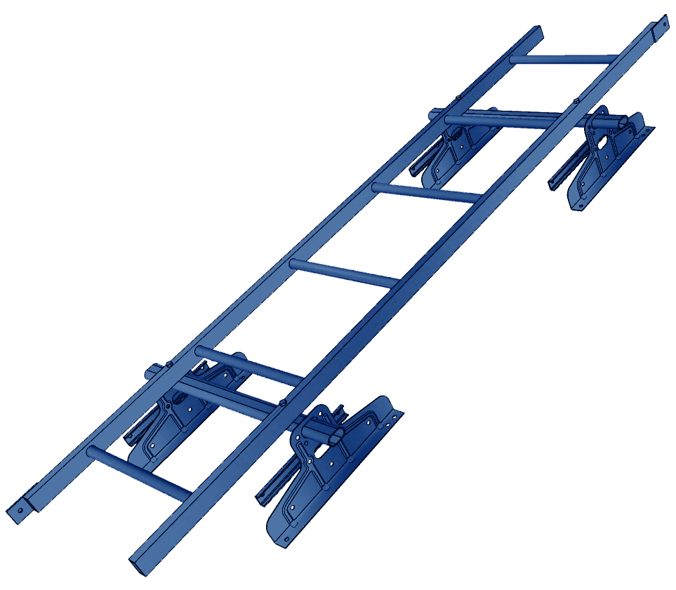 Лестница кровельная под фальц RAL 5005 (1,92м)