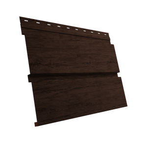 Софит металлический Квадро Брус без перфорации 0,45 Print Premium с пленкой Antique Wood TwinColor