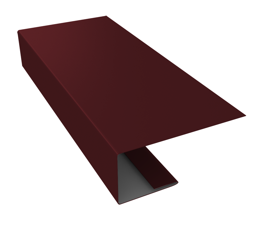 J-Профиль 18мм 0,4 PE с пленкой RAL 3005 красное вино (2м)