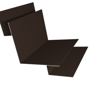 Угол внутренний сложный 90 градусов 0,45 PE-Double с пленкой RAL 8017 шоколад (2м)