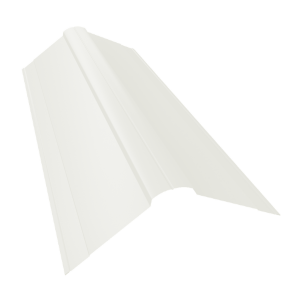 Планка конька фигурного 150x150 0,45 Drap с пленкой RAL 9003 сигнальный белый (2м)