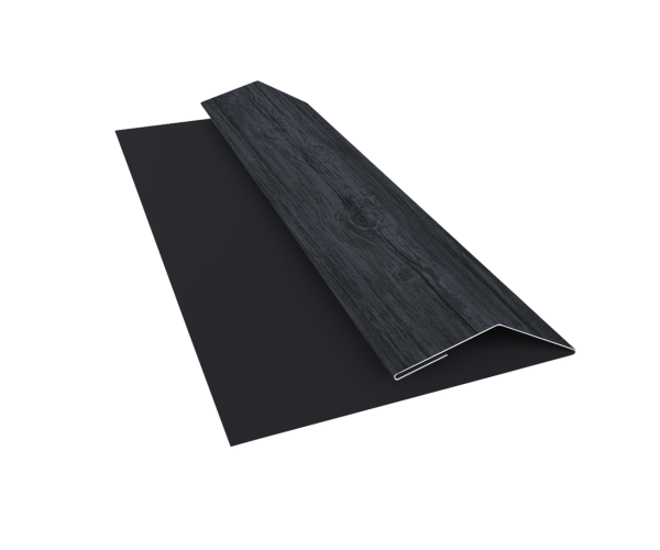 Планка финишная Блок-Хаус new Grand Line 0,45 Print Premium Grey Wood TwinColor (3м)