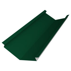 Планка ендовы нижней для композитной черепицы 140х140 0,5 Satin с пленкой RAL 6005 зеленый мох (2м)