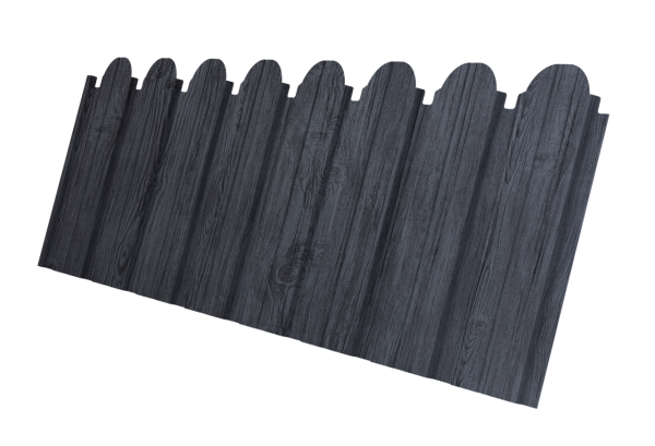 Профнастил C10B фигурный 0,45 Print Premium Grey Wood TwinColor