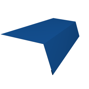 Планка карнизная для мягкой кровли 100х65 0,5 Satin с пленкой RAL 5005 сигнальный синий (2м)