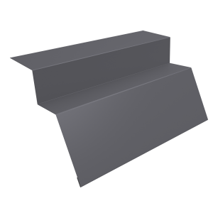 Планка карнизная для металлочерепицы квинта Uno 0,7 PE с пленкой RAL 7004 сигнальный серый (2м)