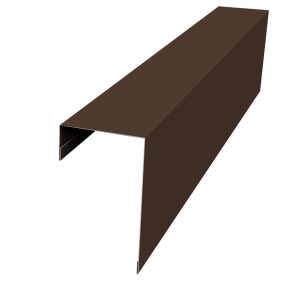 Планка торцевая фасадная фальц 65мм 0,5 Atlas X с пленкой RAL 8017 шоколад (2м)