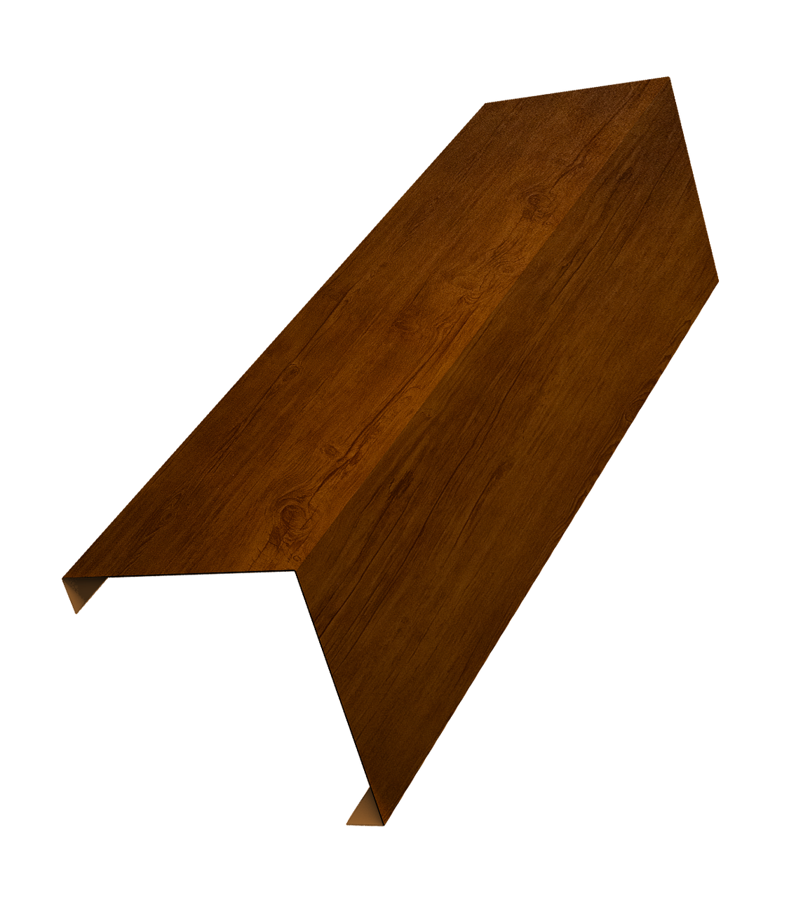 Декоративная накладка на столб универсальная угловая 80х80 для забора жалюзи 0,45 Print Premium Golden Wood Intense FTC (1,8м)