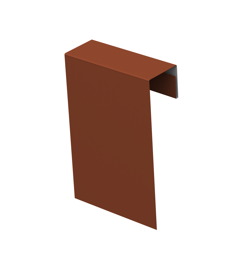 Соединительный профиль фибросайдинга 0,5 Satin с пленкой RAL 8004 терракота (3м)