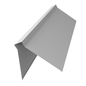 Планка конька плоского 220х50х220 0,45 PE-Double с пленкой RAL 9003 сигнальный белый (2м)