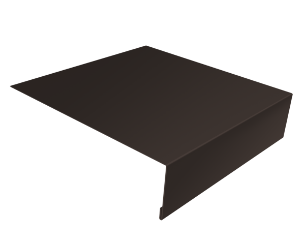 Планка лобовая/околооконная простая 190х50 0,5 Atlas X с пленкой RR 32 темно-коричневый (2м)