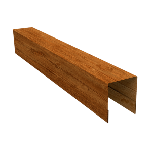 Планка боковая для забора из сайдинга ЭкоБрус 0,45 Print-double Elite Golden Wood (2,5м)