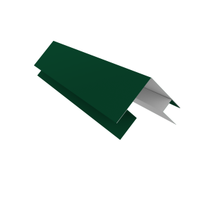 Планка угла внешнего сложная Кожуха сегментного 0,5 Satin Matt RAL 6005 зеленый мох (1,2м)