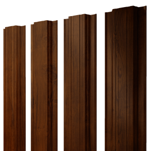 Штакетник Прямоугольный с прямым резом 0,45 Print-Double Premium Golden Wood Intense F