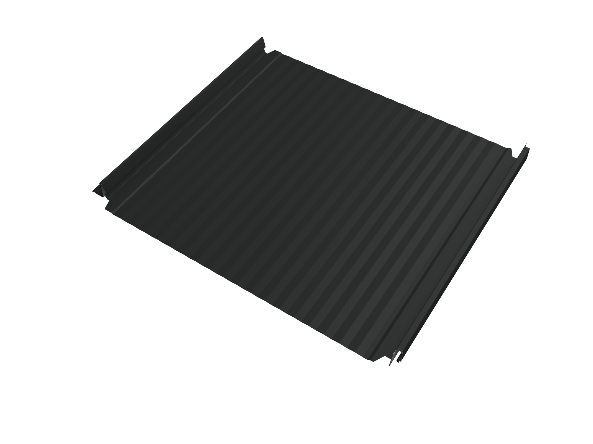 Кликфальц Double Pro Gofr Grand Line 0,5 Drap с пленкой на замках RAL 7016 антрацитово-серый
