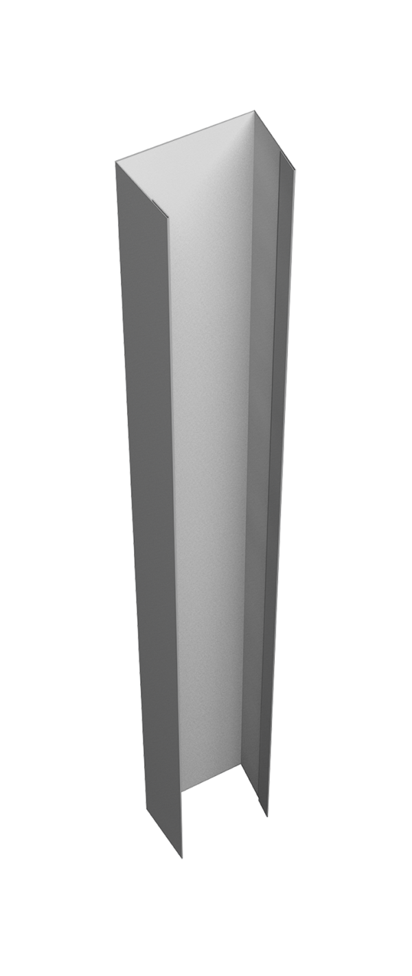 Крепежная планка верхняя Texas 0,5 Satin RAL 9006 бело-алюминиевый (2,5м)