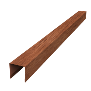 Планка вертикальная лицевая для забора жалюзи Palermo 0,45 Print Premium Rowan Wood Intense FTC (3м)
