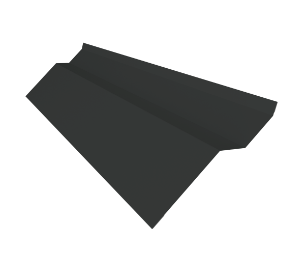 Планка примыкания внакладку Фартук S6 пристенный накладной 0,5 Satin с пленкой RAL 7016 антрацитово-серый (3м)