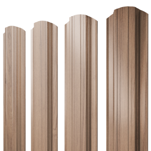 Штакетник Прямоугольный фигурный 0,45 Print Elite Honey Wood TwinColor