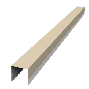 Планка вертикальная обратная для забора жалюзи Palermo 0,5 Satin RAL 1015 светлая слоновая кость (2,5м)