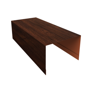 Крышка для забора из сайдинга ЭкоБрус 0,45 Print Premium Cherry Wood Dark FTC (2,5м)