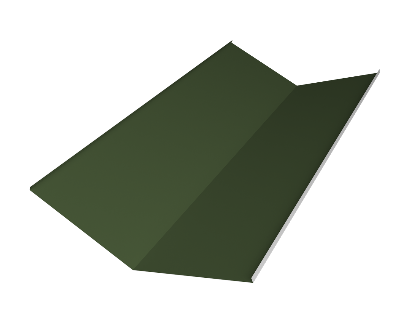 Планка ендовы нижней 300х300 0,5 Satin Matt TX RAL 6020 хромовая зелень (2м)