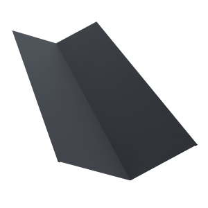 Планка ендовы верхней 145х145 0,4 PE-Double с пленкой RAL 7024 мокрый асфальт (2м)