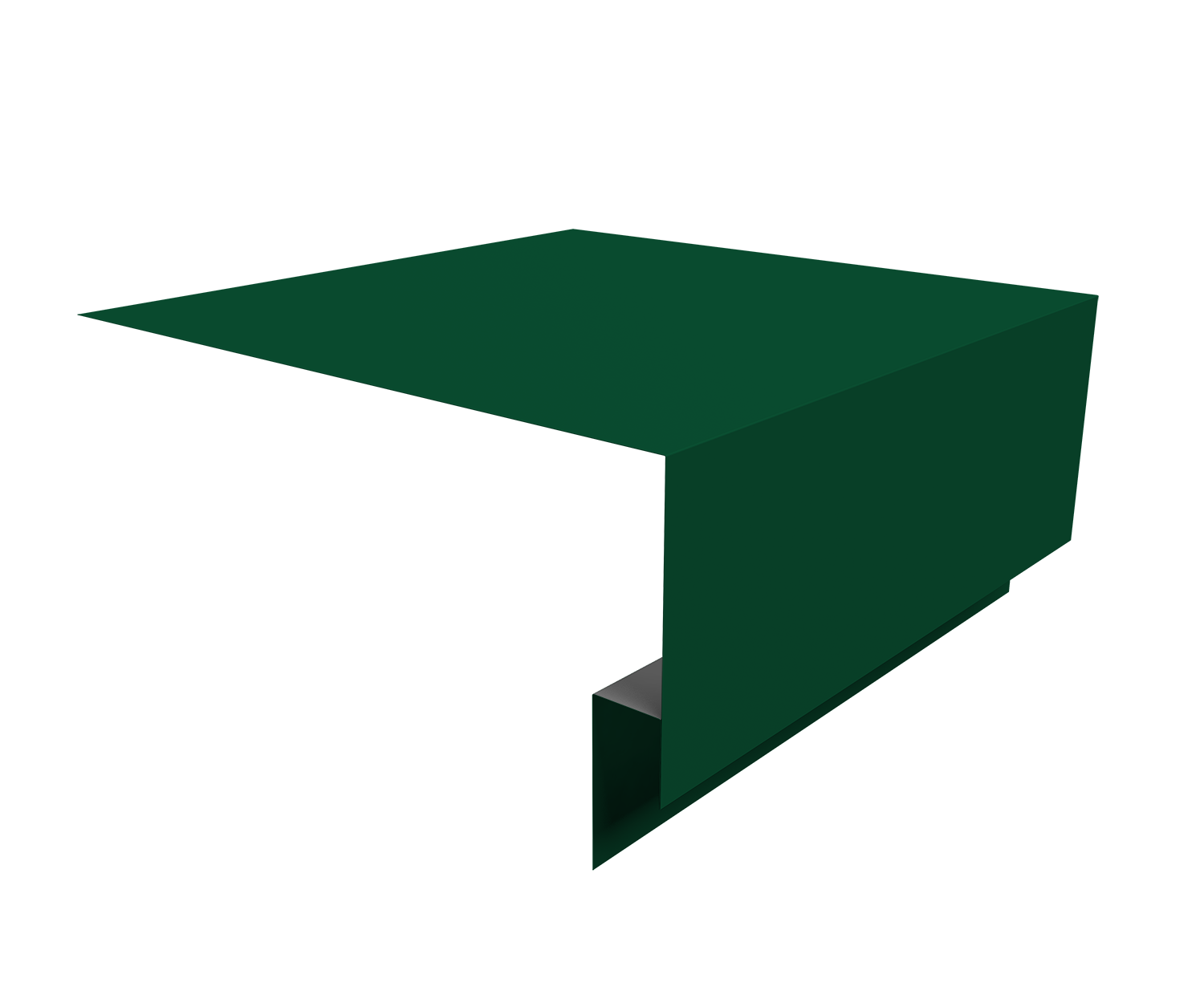 Планка околооконная сложная 200х75х18 (j-фаска) 0,4 PE с пленкой RAL 6005 зеленый мох (2м)