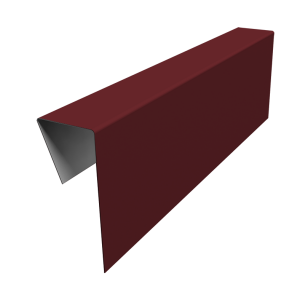 Планка приемная оконная фибросайдинга 0,5 Satin с пленкой RAL 3005 красное вино (2м)