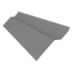 Планка примыкания внакладку Фартук S6 пристенный накладной 0,5 Satin с пленкой RAL 9006 бело-алюминиевый (3м)