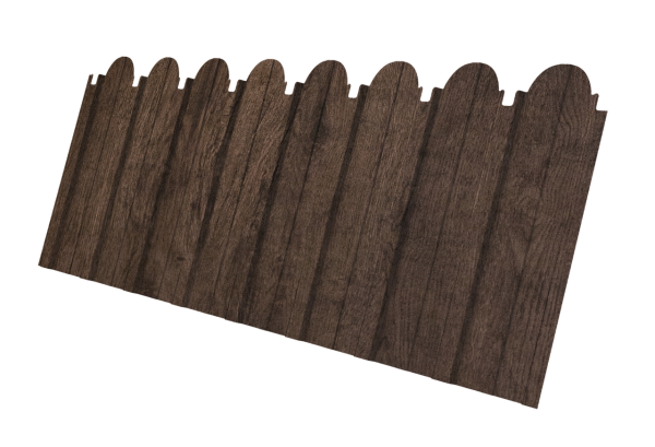 Профнастил C10A фигурный 0,45 Print Elite Antique Wood TwinColor