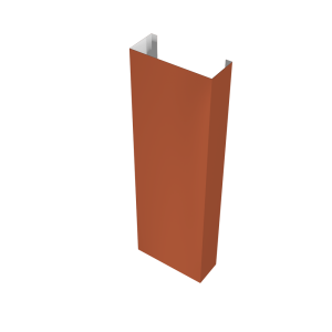 Полустолб для С21 0,5 Satin с пленкой RAL 8004 терракота (L2,5)