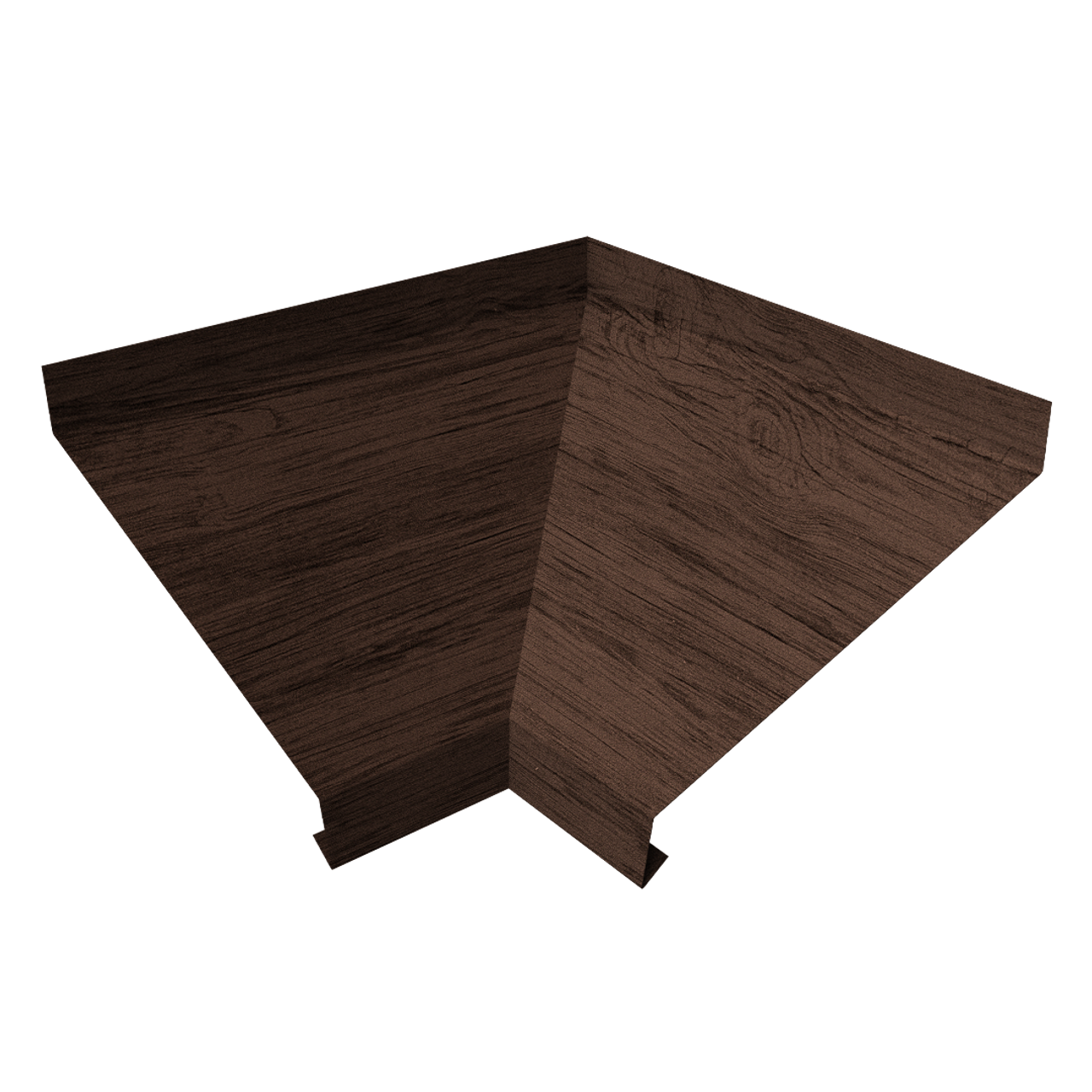 Угол отлива внутренний 150 0,45 Print-Double Premium с пленкой Antique Wood
