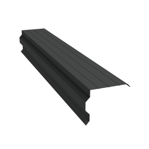 Планка торцевая фигурная 90х110 0,5 Satin с пленкой RAL 7016 антрацитово-серый (3м)