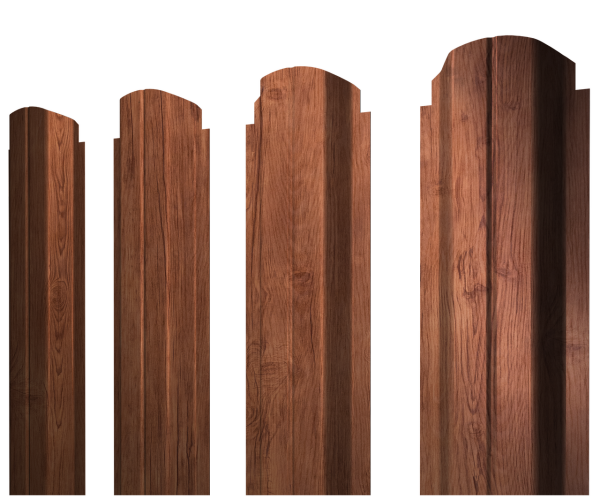 Штакетник П-образный А фигурный 0,45 Print Premium Rowan Wood Intense FTC