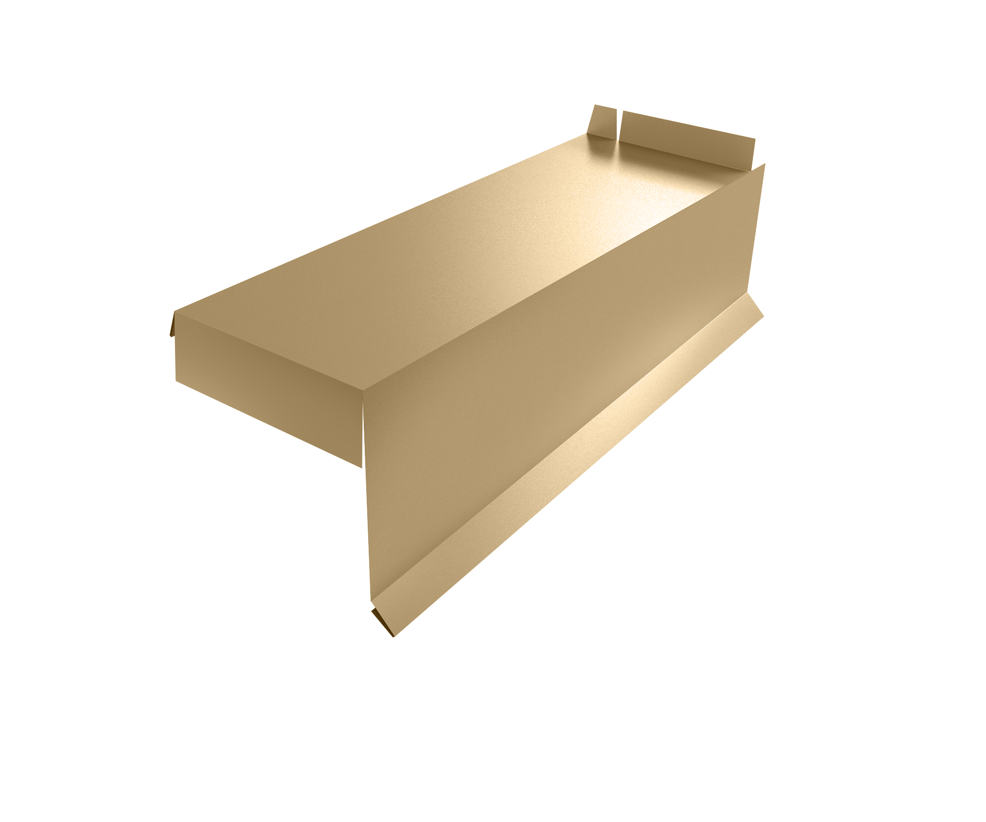 Планка торцевая сегментная Квадро профи Правая стартовая 0,45 PE RAL 1014 слоновая кость