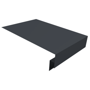 Планка околооконная сложная 250х50х12 (j-фаска) 0,45 Drap TwinColor RAL 7024 мокрый асфальт (2м)