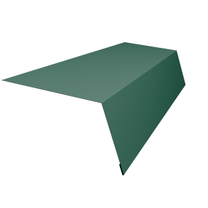 Планка карнизная для мягкой кровли 100х65 0,45 PE с пленкой RAL 6005 зеленый мох (3м)