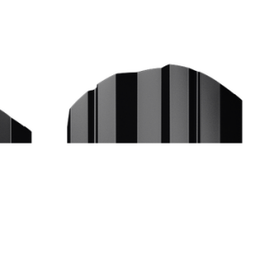 Штакетник Twin фигурный 0,5 PurPro RAL 9005 черный