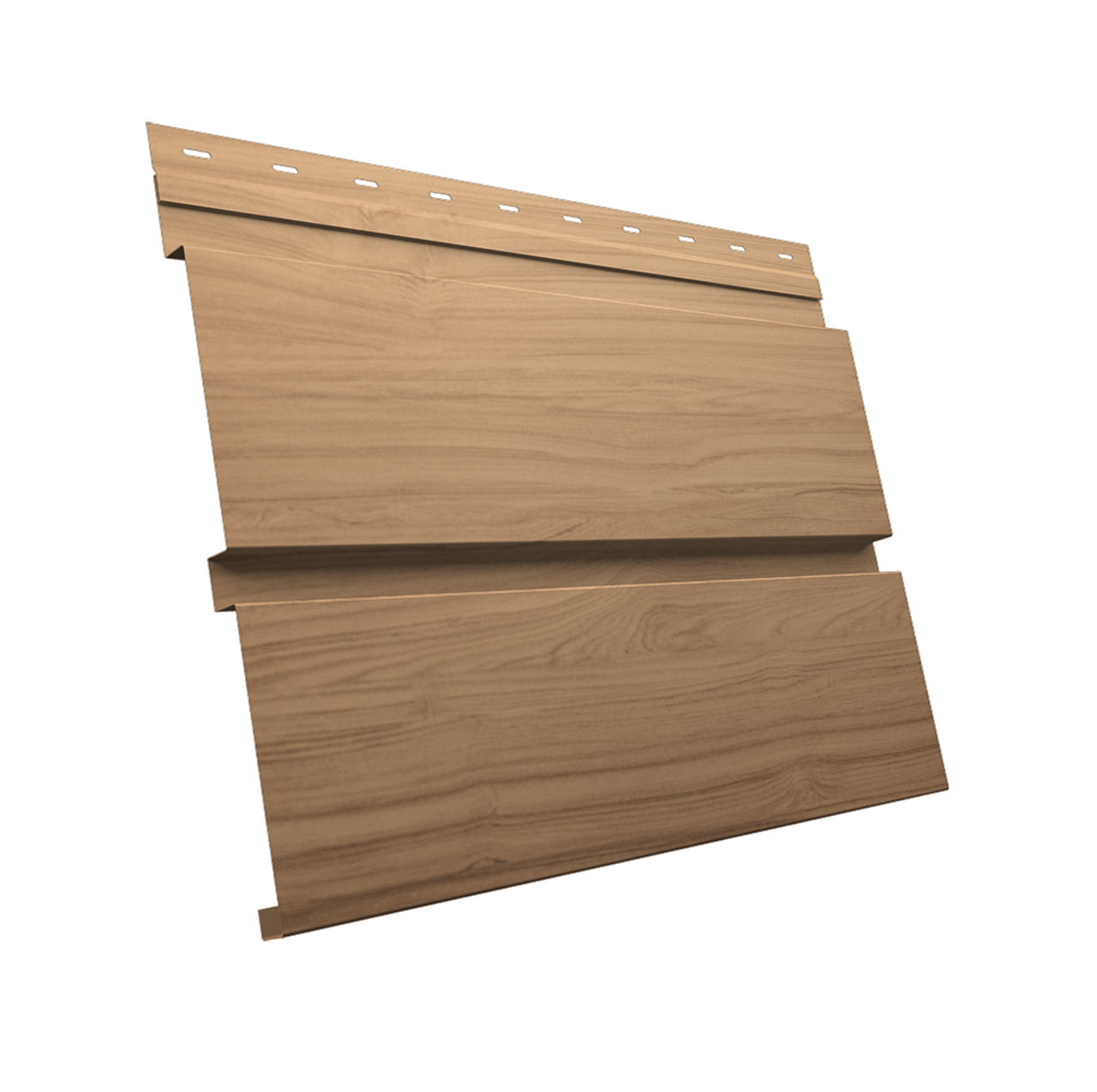 Софит металлический Квадро Брус без перфорации 0,45 Print Elite с пленкой Honey Wood TwinColor