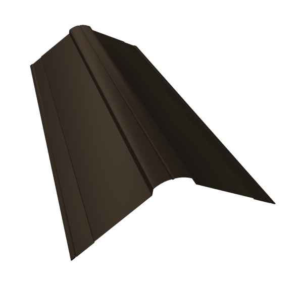 Планка конька фигурного 150x150 0,45 Drap TR RR 32 темно-коричневый (2м)
