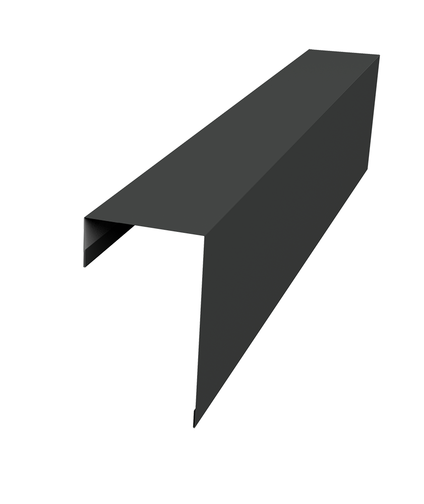 Планка торцевая фасадная фальц 65мм 0,5 Drap RAL 7016 антрацитово-серый (3м)