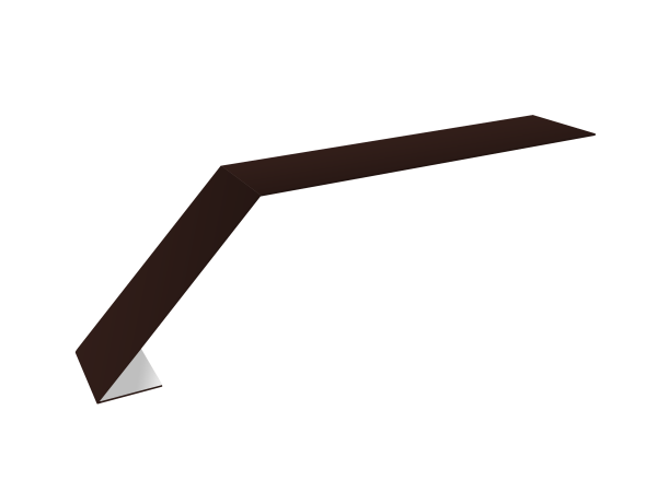 Планка карнизная для мягкой кровли 100х60 0,5 Satin с пленкой RAL 8017 шоколад (3м)