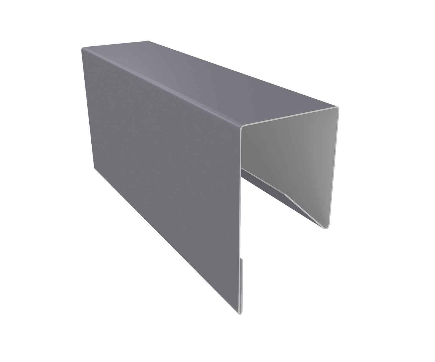 Планка П-образная заборная 17 0,5 PE с пленкой RAL 7004 сигнальный серый (2м)
