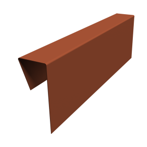 Планка приемная оконная фибросайдинга 0,5 Velur X RAL 8004 терракота (3м)